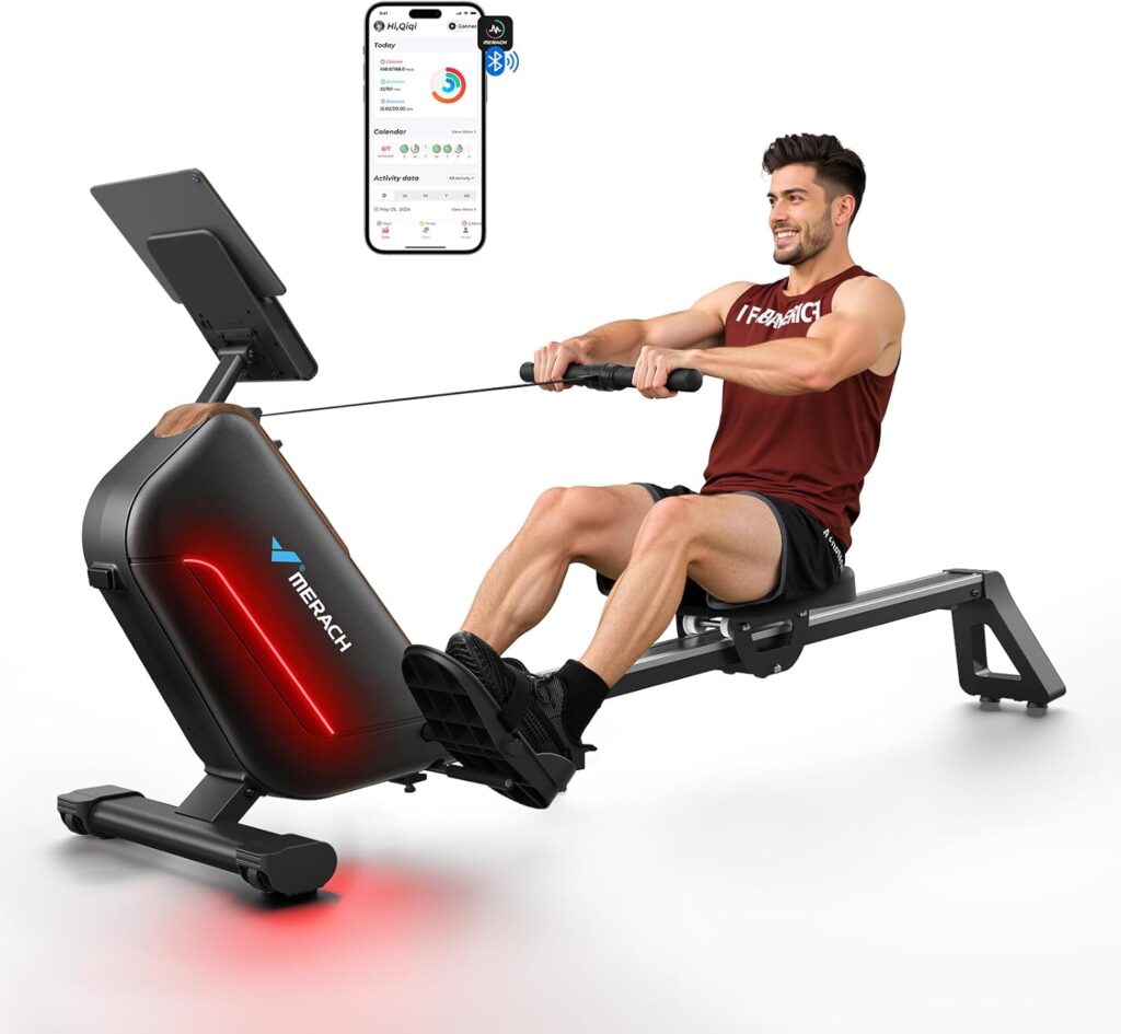 Home Rowing Machine with Magnetic Resistance for Full Body Workout