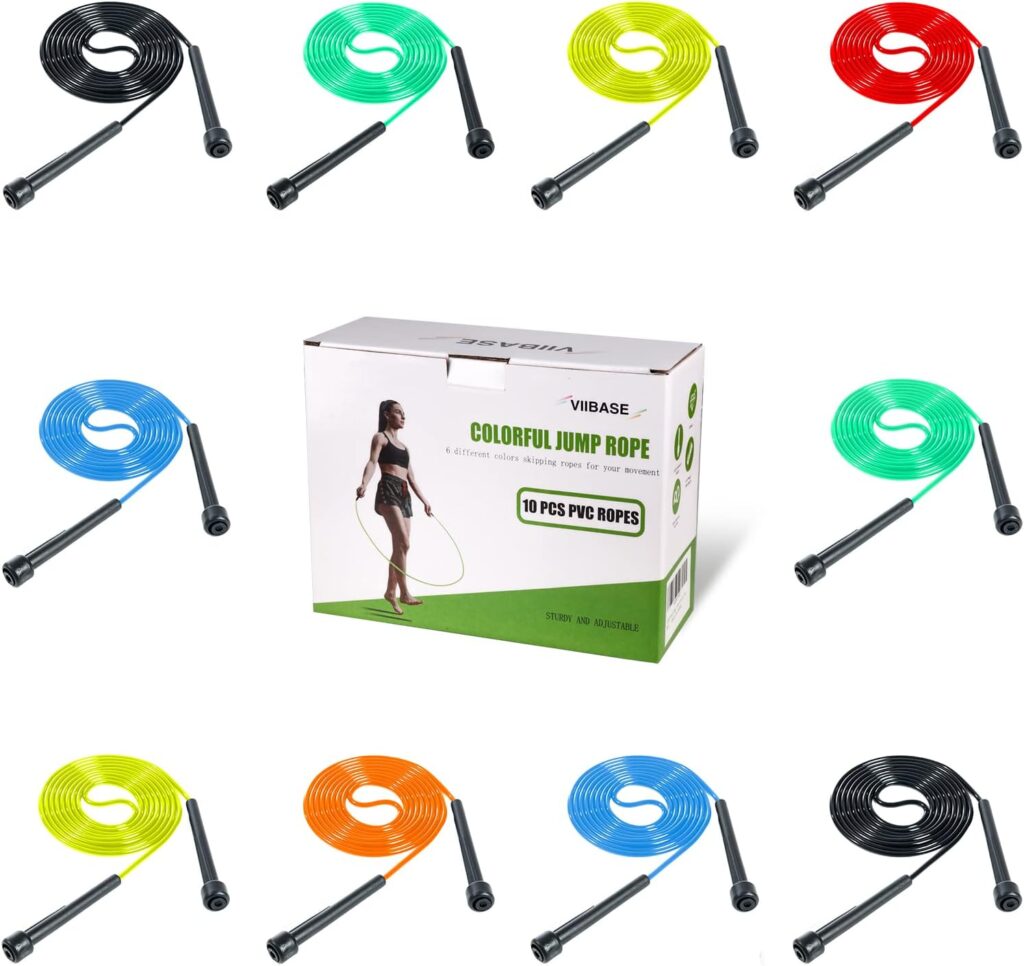 Adjustable PVC Jump Rope for Cardio Workouts & Fitness Training