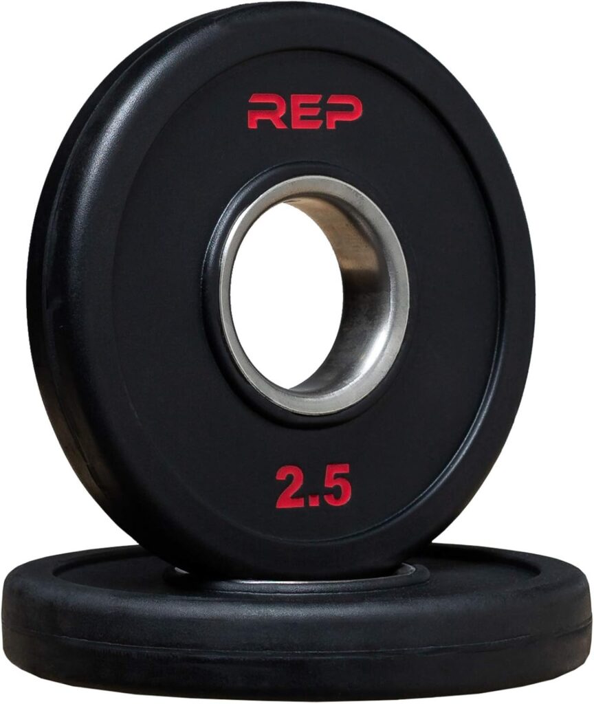 Durable Rubber Olympic Plates with Ergonomic Tri-Grip Handles