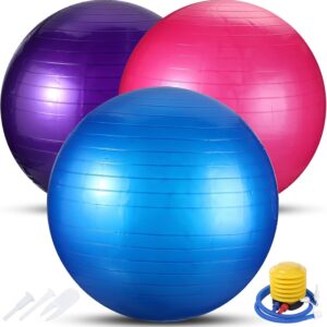 3-Piece Exercise Ball Set for Pregnancy & Pilates Workouts