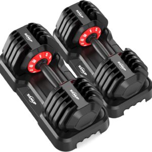 Adjustable Dumbbell Set of 2, 50LBS/100LBS Weights Dumbbell ... 2-Piece Adjustable Dumbbell Set – 50 to 100 Lbs Total, Space-Saving Home Gym