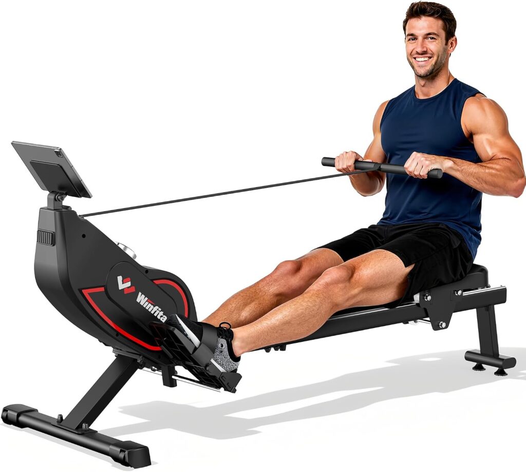 Quiet Magnetic Rower for Silent Full-Body Home Cardio Workouts