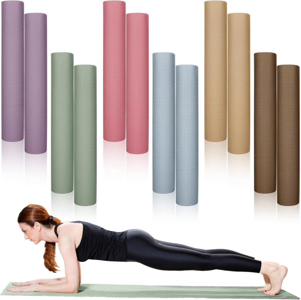 12-Pack Extra Long Yoga Mats, 4mm Thick Non-Slip for Home Gym