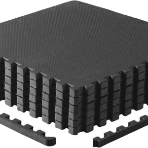 CAP Puzzle Exercise Mats | 1” Thick EVA Interlocking Foam 1-Inch Thick EVA Foam Puzzle Mats for Comfortable Floor Exercise