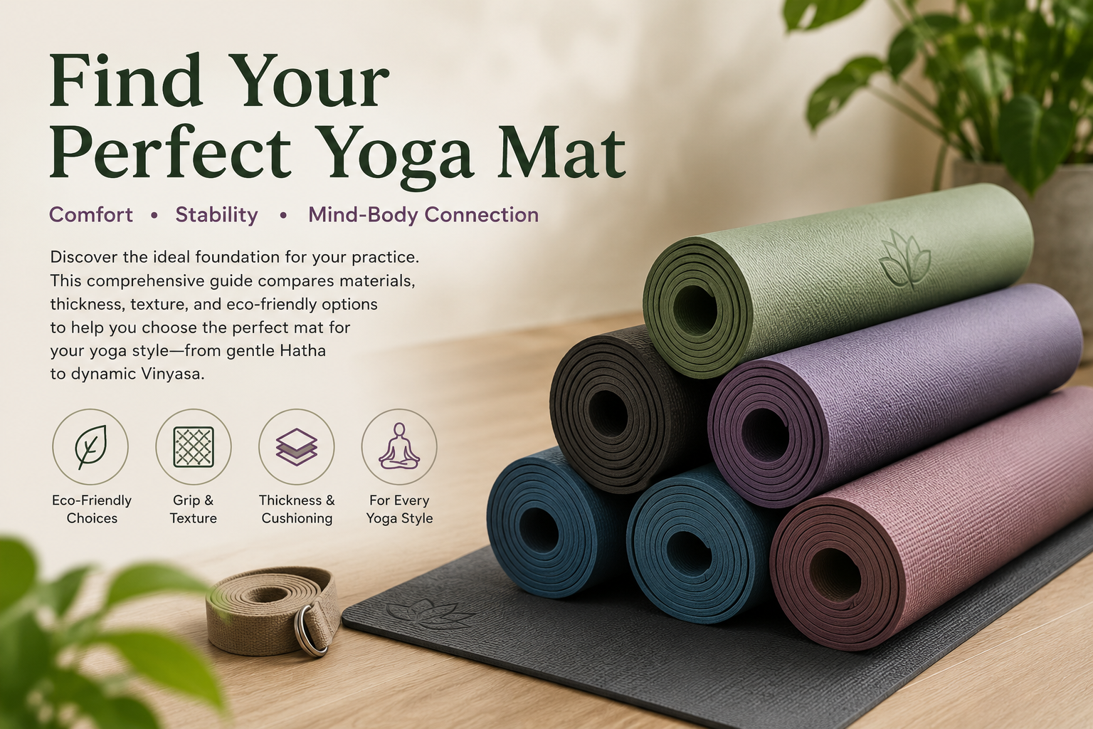 Find your perfect yoga mat – guide and comparison