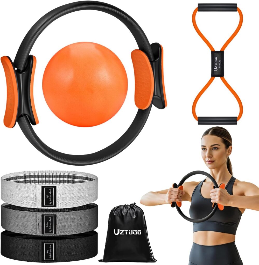 4-in-1 Pilates Kit for Women: Home Workout with Resistance Bands