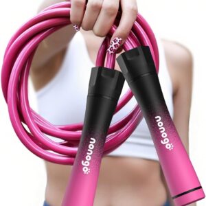 nonogo 1.1LB Weighted Jump Rope for Women – Adjustable 10mm 1.1LB Weighted Jump Rope for Women – Adjustable 10mm Heavy Cord for Full-Body Workout