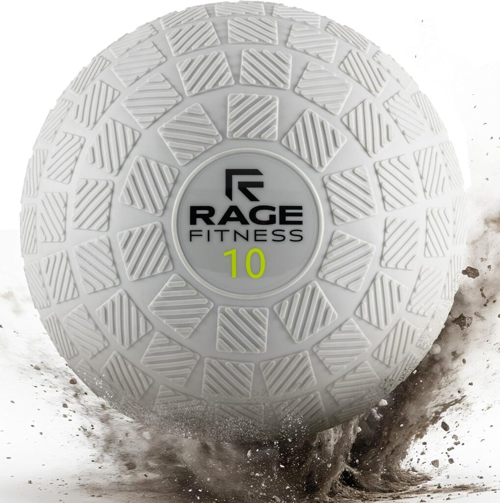 Rage Fitness Slam Ball for Explosive Workouts, 10-20lb Options
