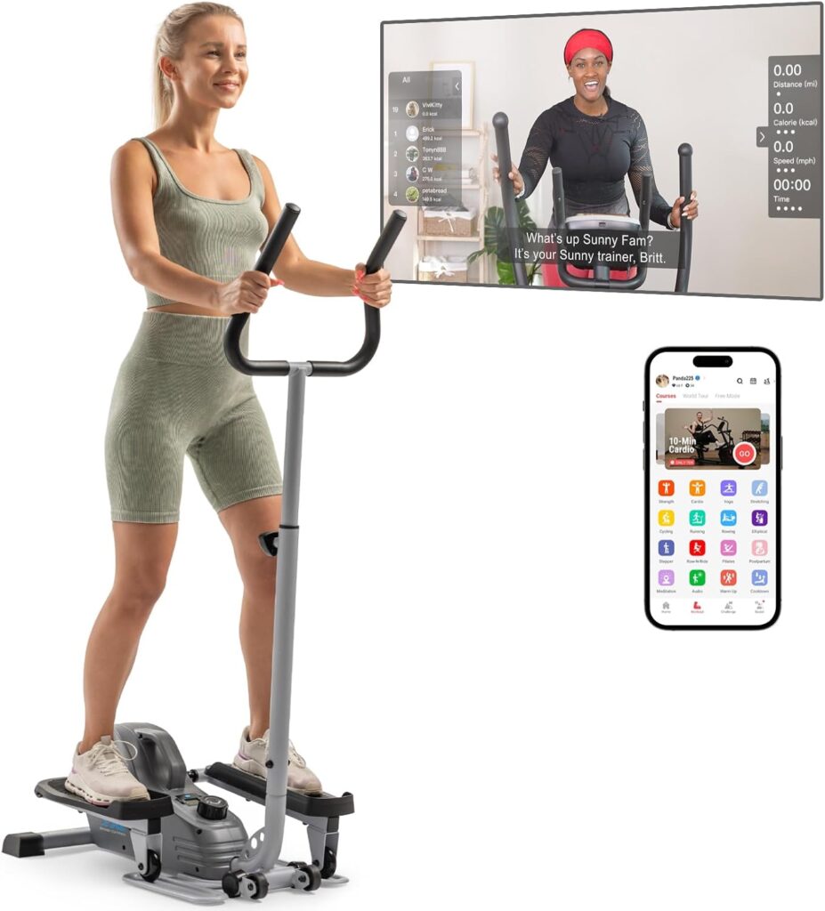 JLL Mini Smart Elliptical with SunnyFit App for Low-Impact Home Workouts