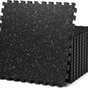 0.79in Thick 48 Sq Ft Exercise Mats, 12 Tiles for Home Gym Flooring