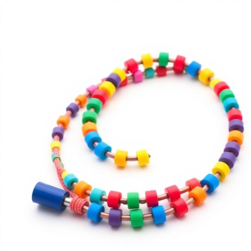 Colorful beaded jump rope