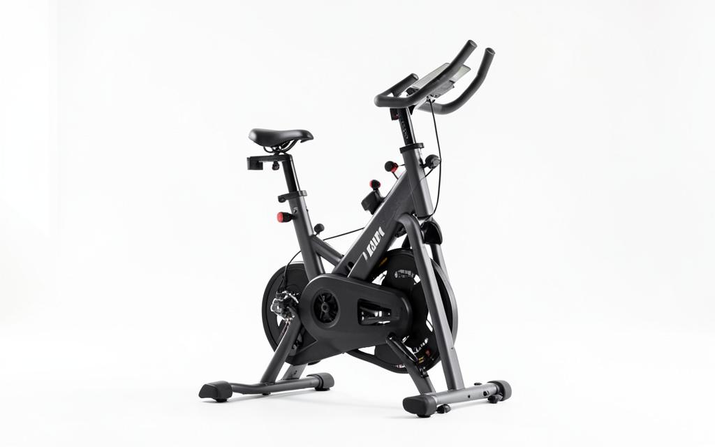 Upright indoor exercise bike