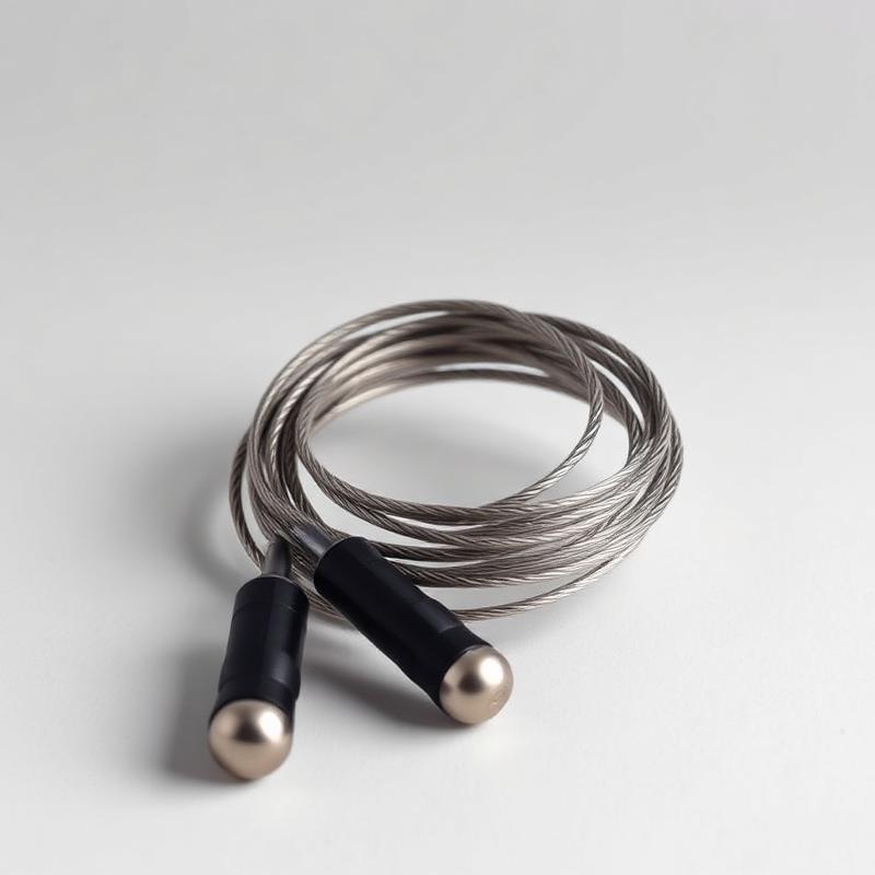 Speed jump rope with thin steel cable