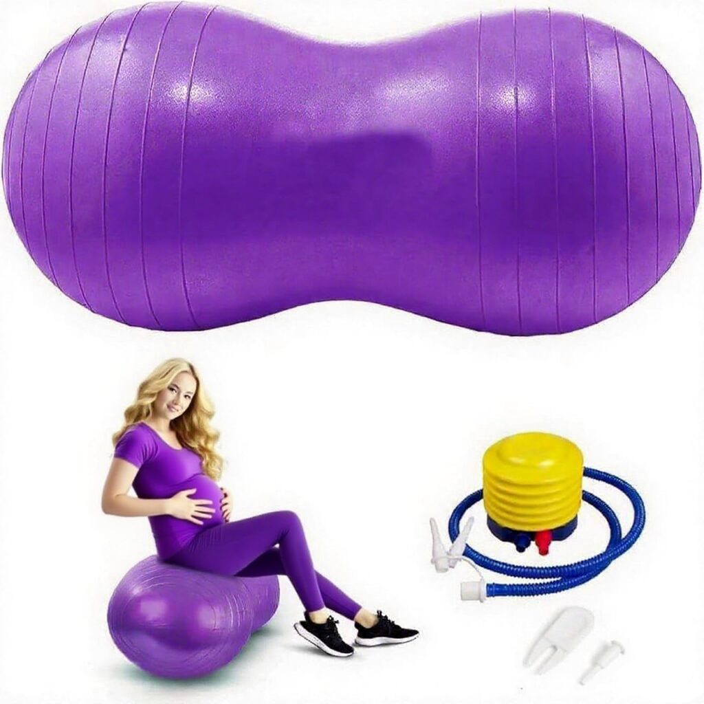 Peanut Yoga Ball 90x45cm Anti-Burst Exercise Ball for Stability and Core Training