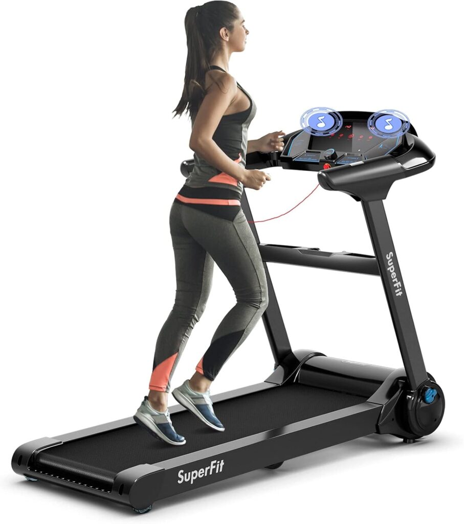 Foldable Electric Treadmill with 2.25HP Motor for Home Cardio