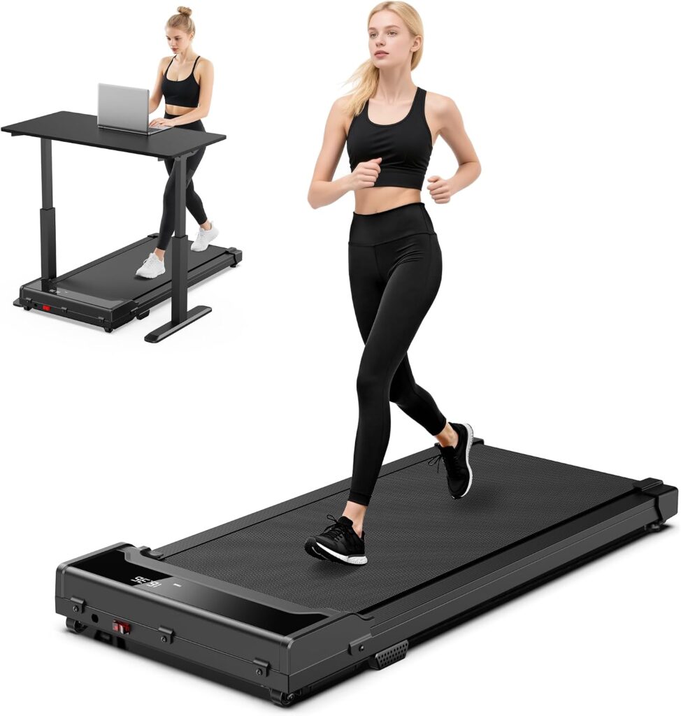 Under Desk Walking Pad Treadmill for Home Office – Walk & Run While You Work