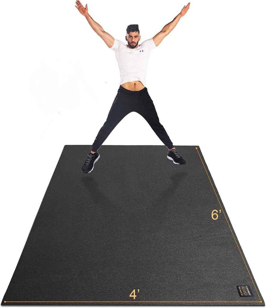 Extra Large 7mm Exercise Mat for Home Gym, Cardio & Floor Workouts